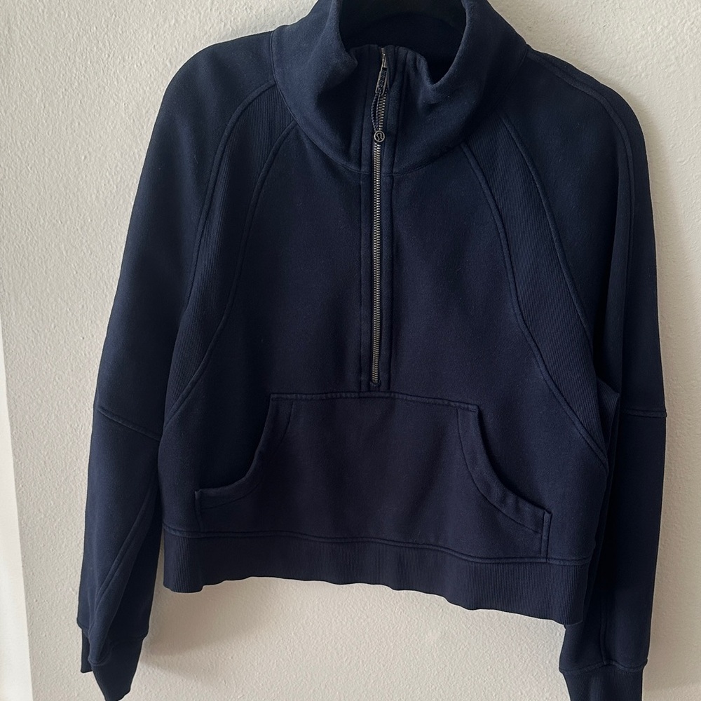 lululemon athletica Navy Blue Scuba Oversized Half Zip
